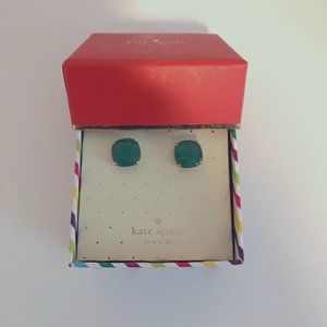 Kate Spade Green 14K Gold Stud Earrings